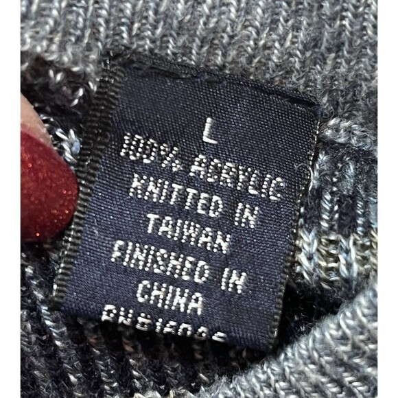 Vtg 90s Northern Isles Crewneck Sweater Mens L Navy Soft Cozy Grandpa Cosby Dad - Picture 5 of 6